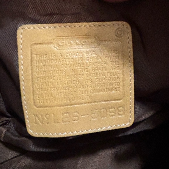 Coach Tan Hampton 5098 Leather Tote Bag - Picture 11 of 16